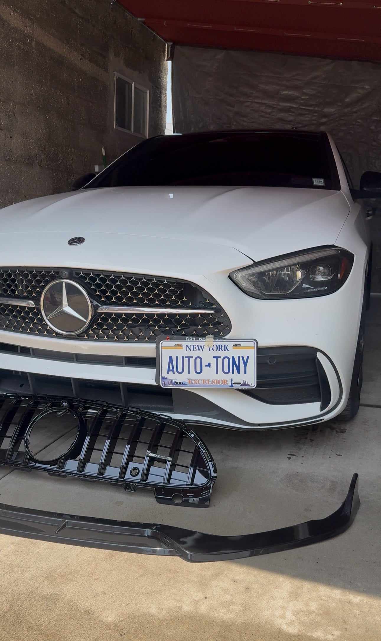 New AMG Grille C-class 2021-2025 ALL-Black
