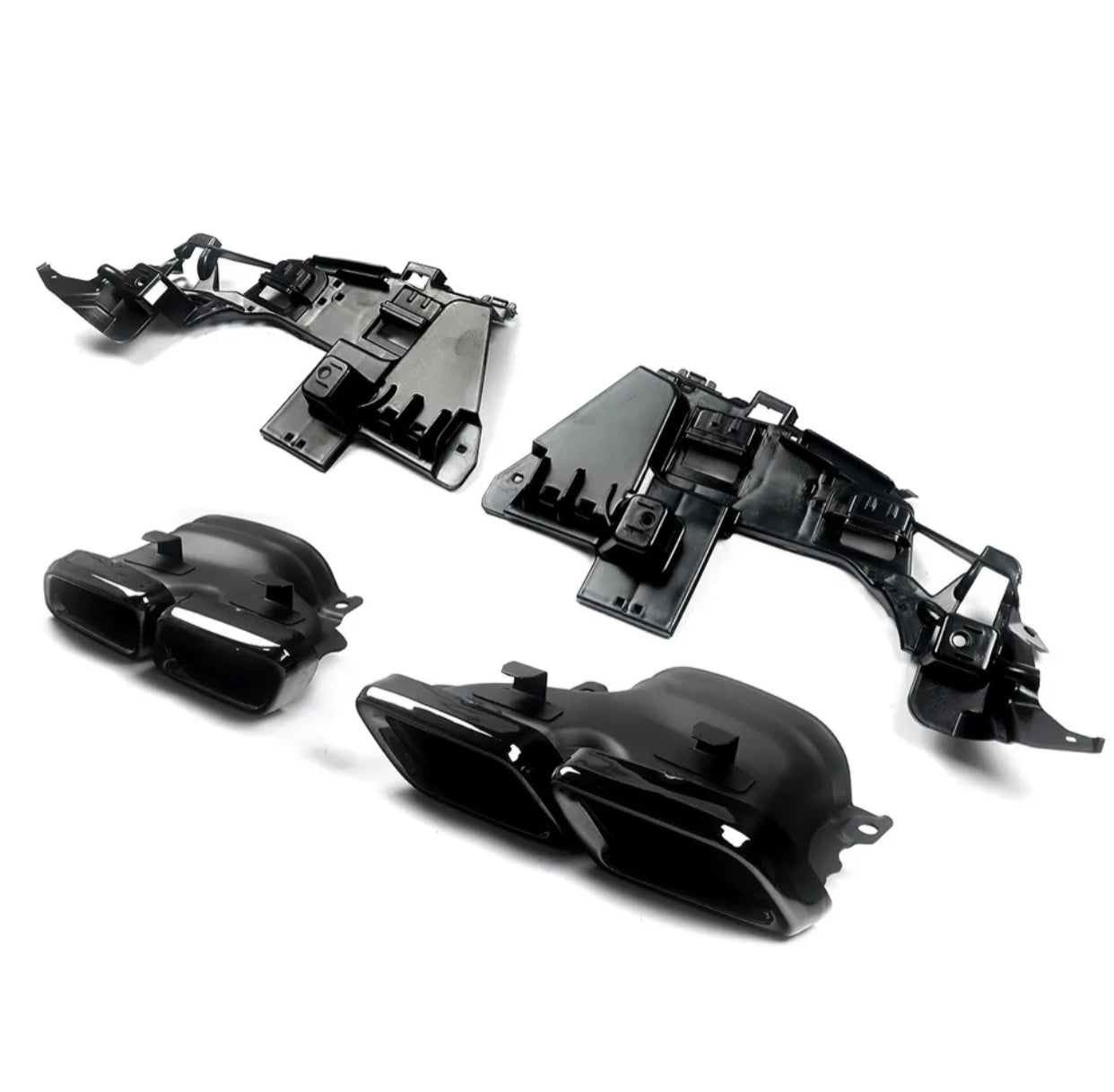Diffuser C63 ALL-Black for C-class base model 15-18