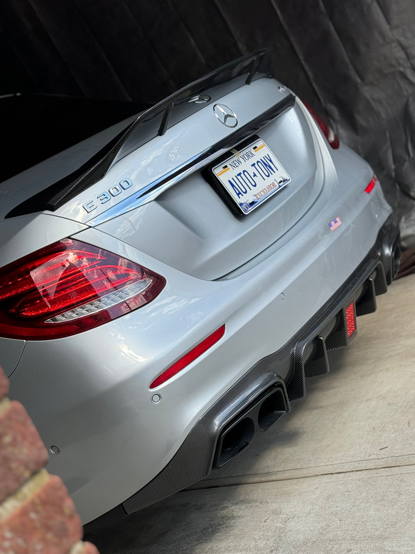 Trunk Spoiler Plastic Carbon Fiber for E-class 2016-2021
