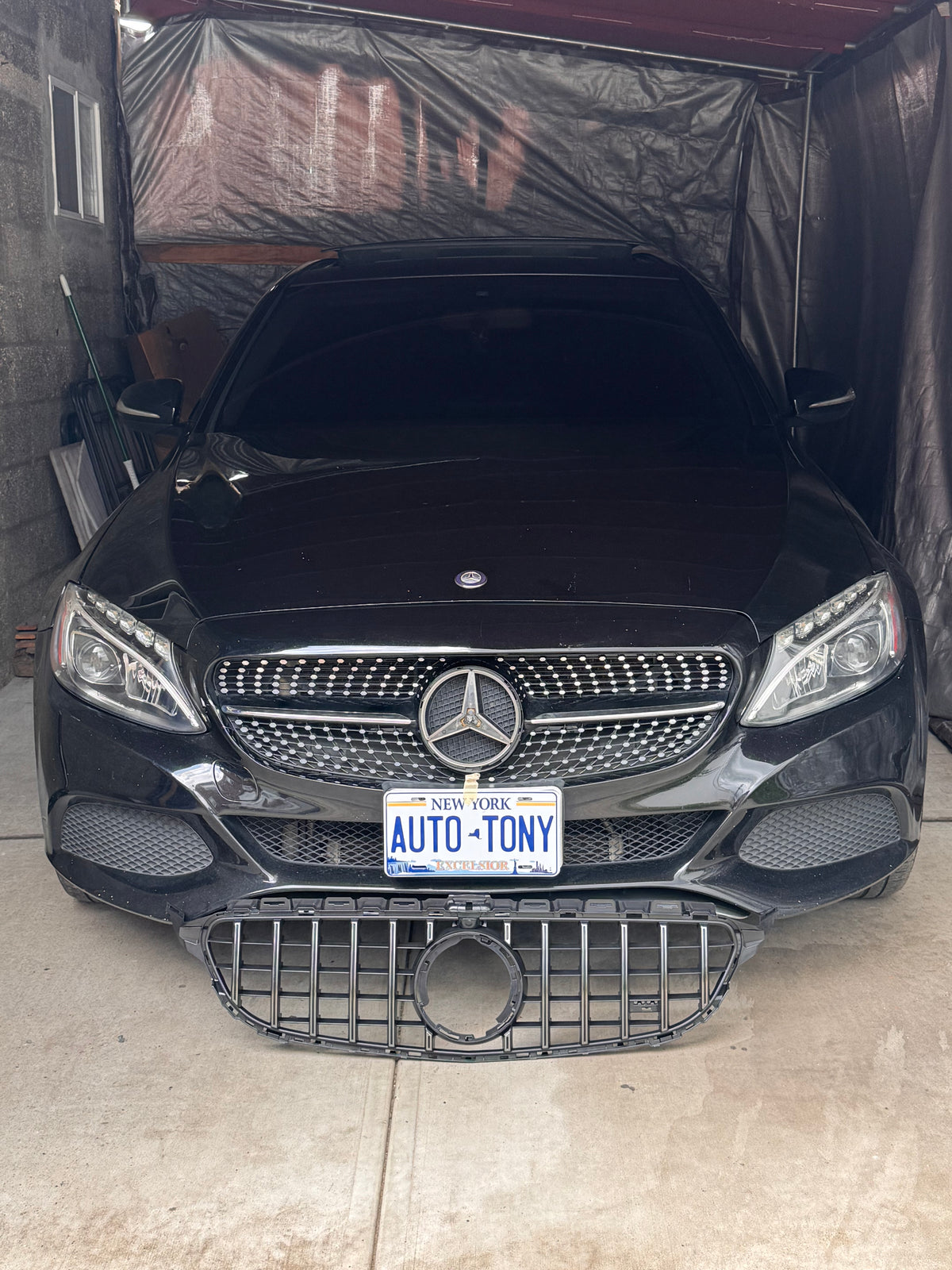 C-class 2015-2018 W-205 Front Grille Silver