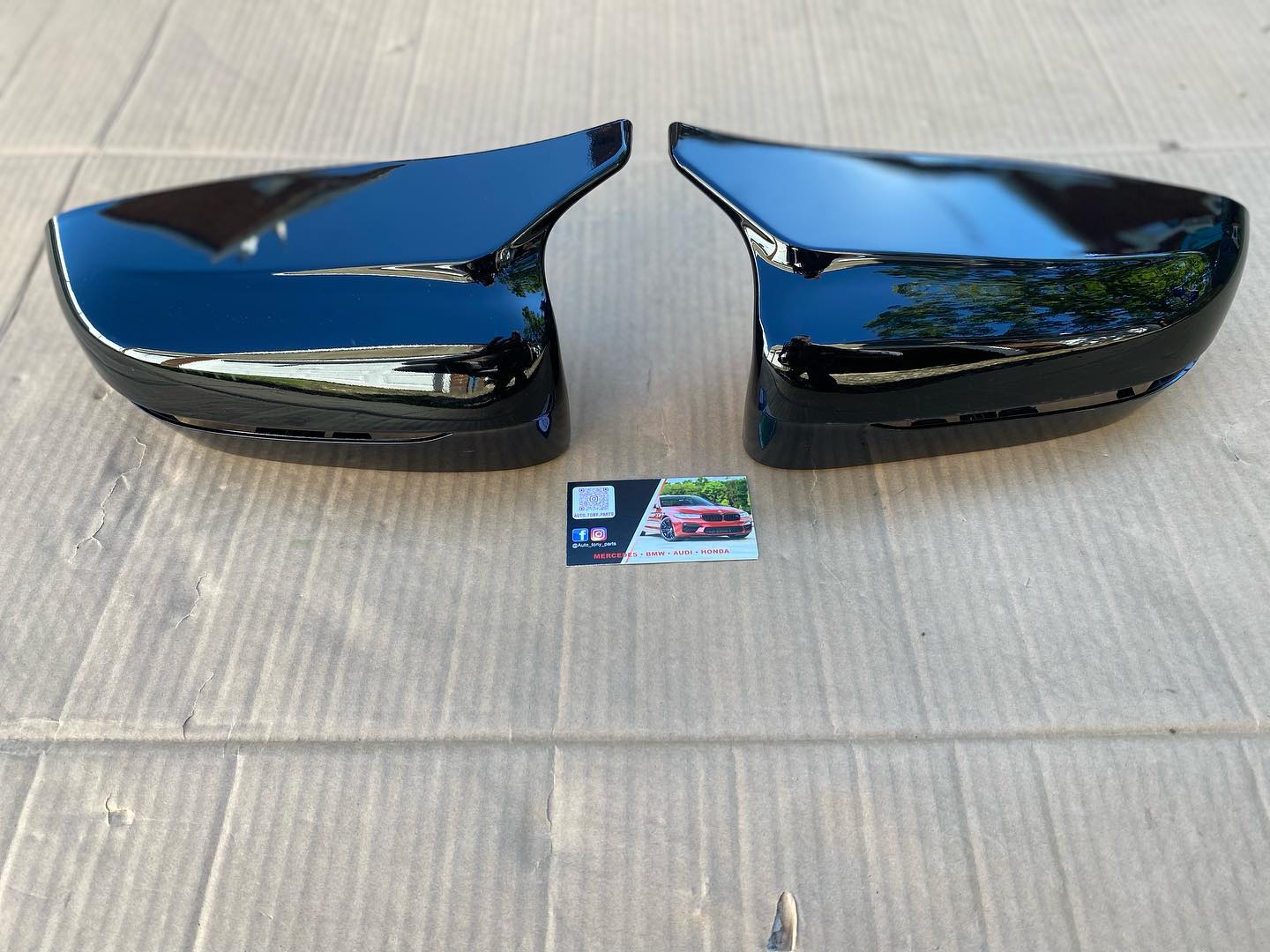 New Glossy Black | Batman Mirror Cap Cover | For All BMW Models