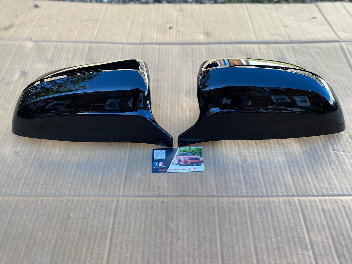 New Glossy Black | Batman Mirror Cap Cover | For All BMW Models