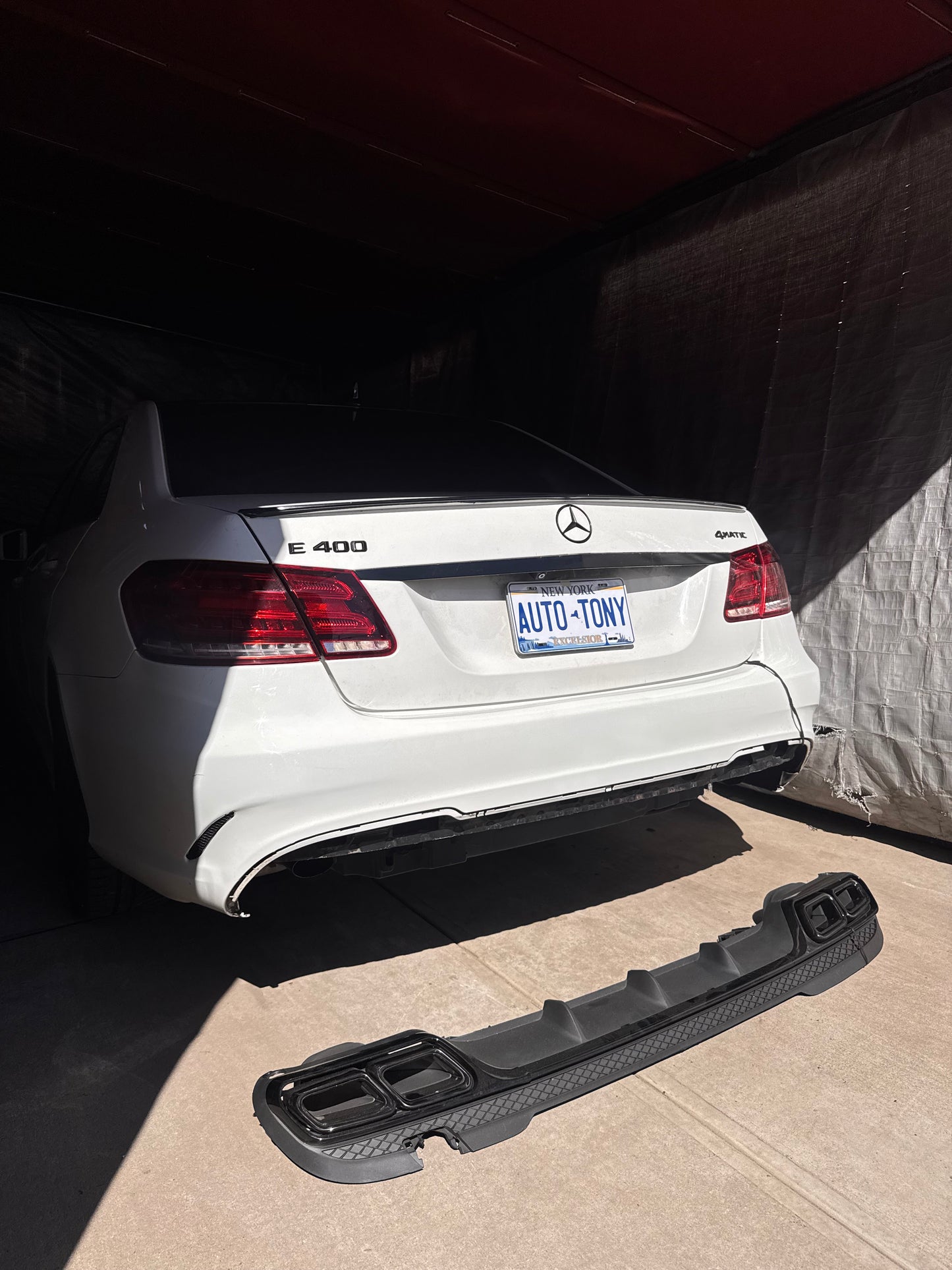 Rear Diffuser E63  | Glossy Black W212 | E-Class 2014-2016