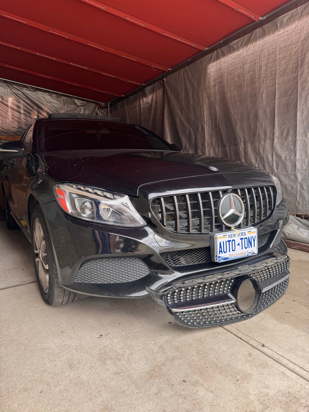 C-class 2015-2018 W-205 Front Grille Silver