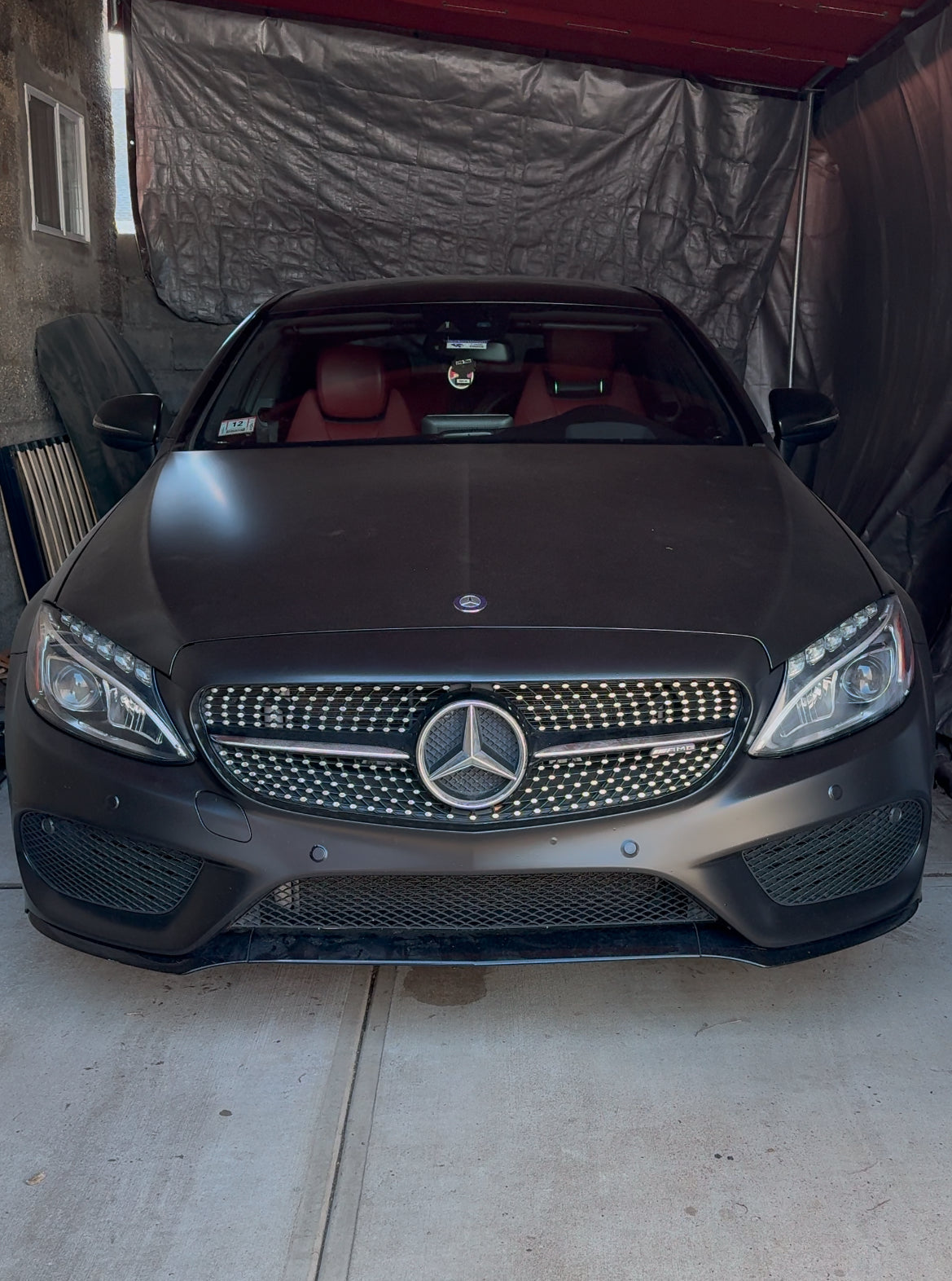 C-class 2015-2018 AMG Front Grille ALL-Black