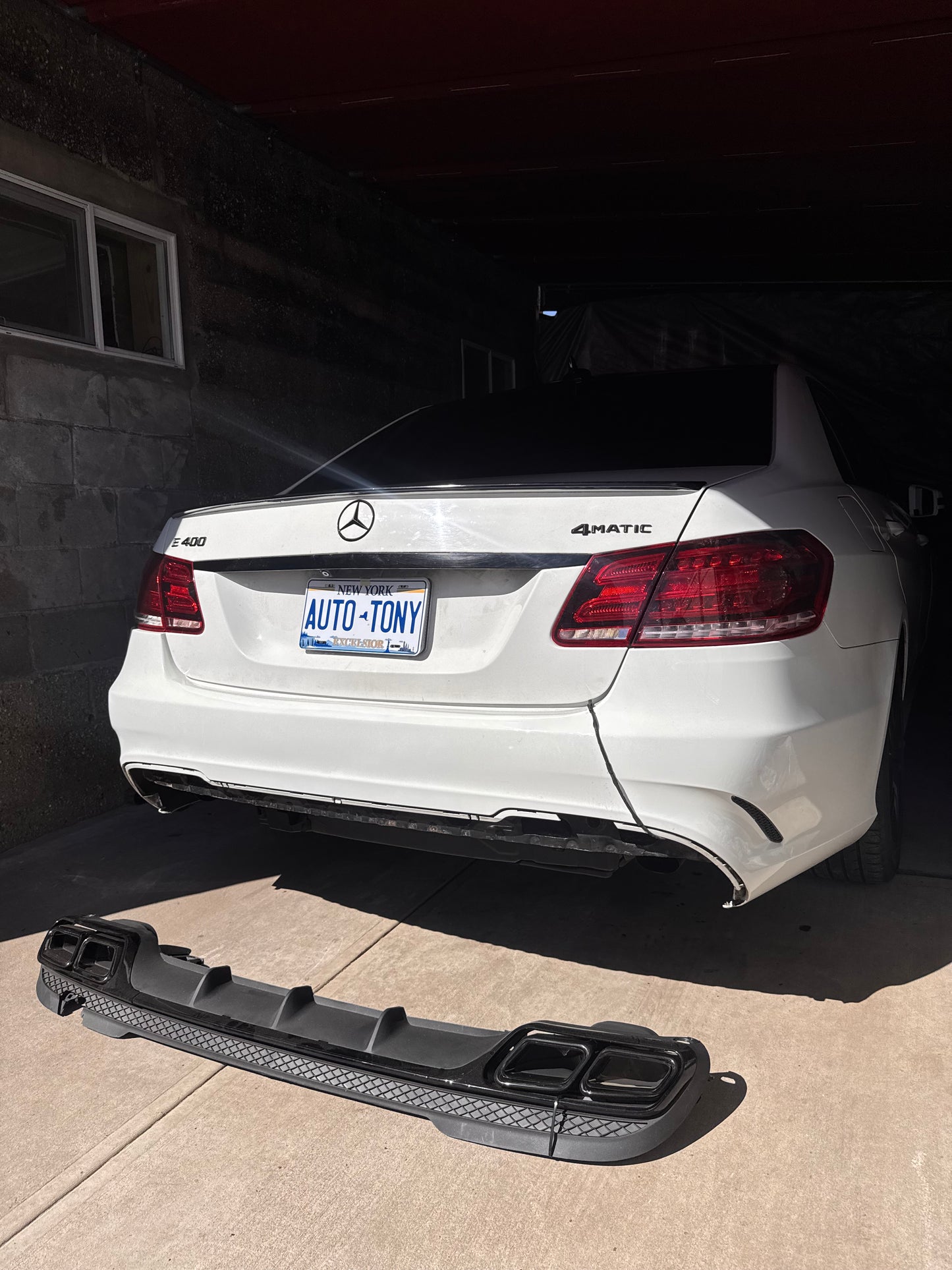 Rear Diffuser E63  | Glossy Black W212 | E-Class 2014-2016
