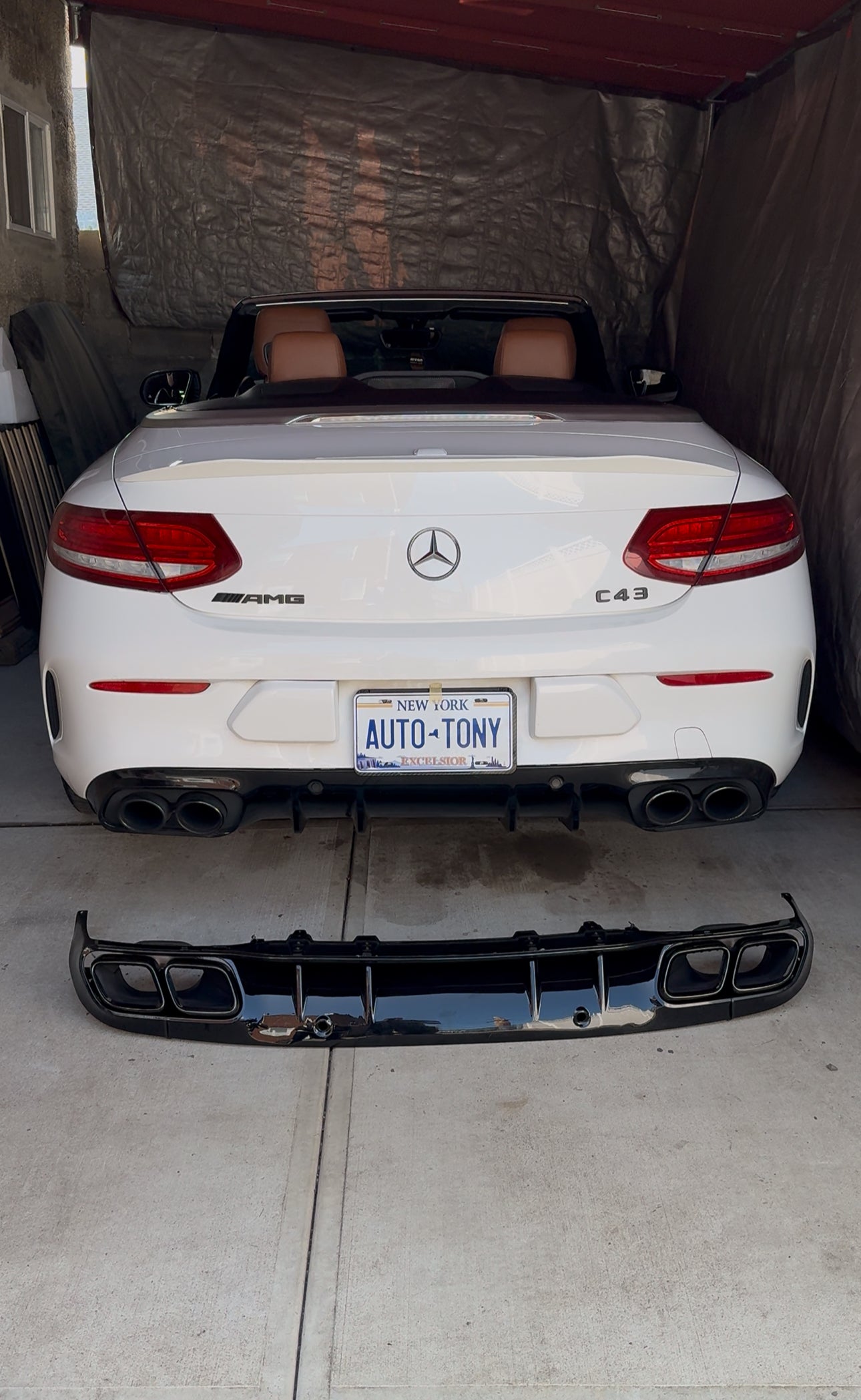 Rear Diffuser C63 AMG for C-class 2 Door 2015-2020