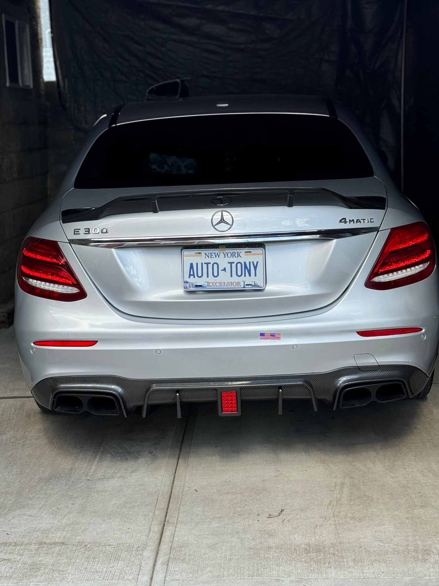 Trunk Spoiler Plastic Carbon Fiber for E-class 2016-2021