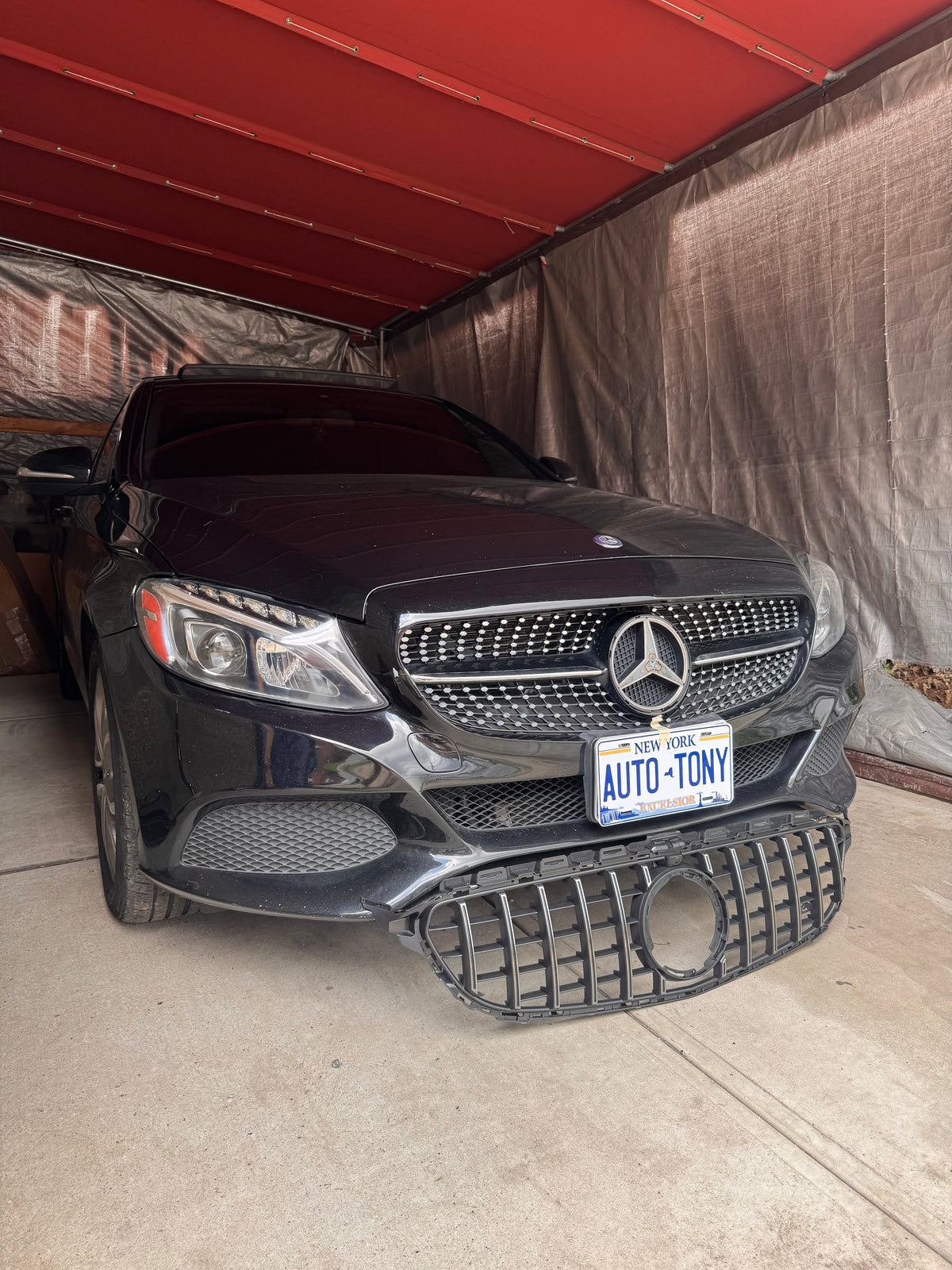 C-class 2015-2018 W-205 Front Grille Silver