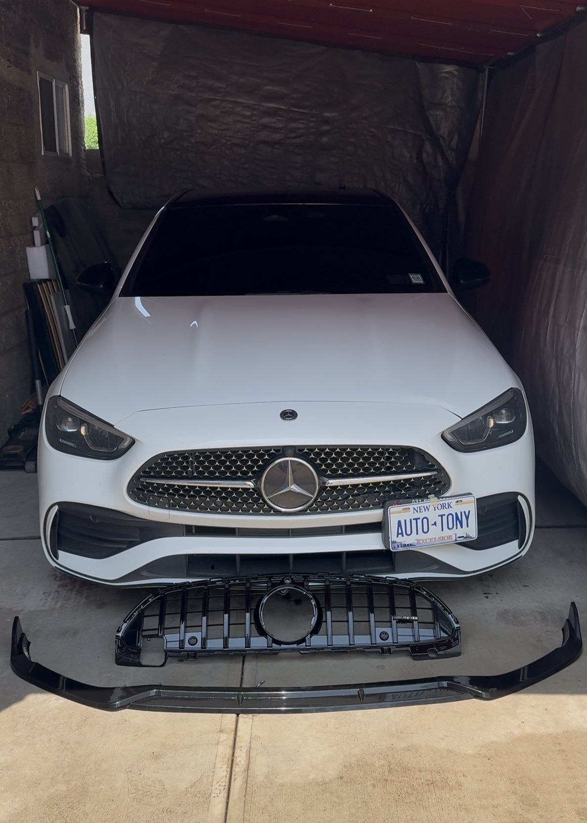 New AMG Grille C-class 2021-2025 ALL-Black