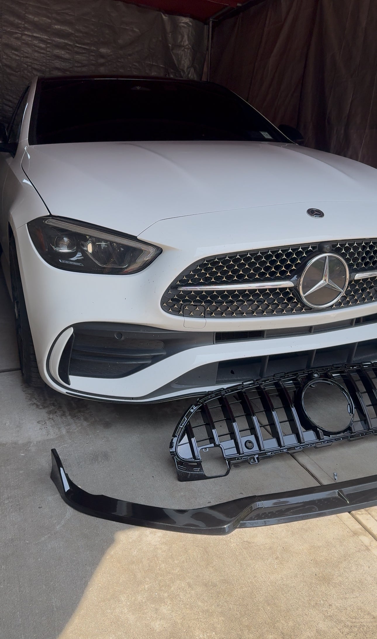 New AMG Grille C-class 2021-2025 ALL-Black