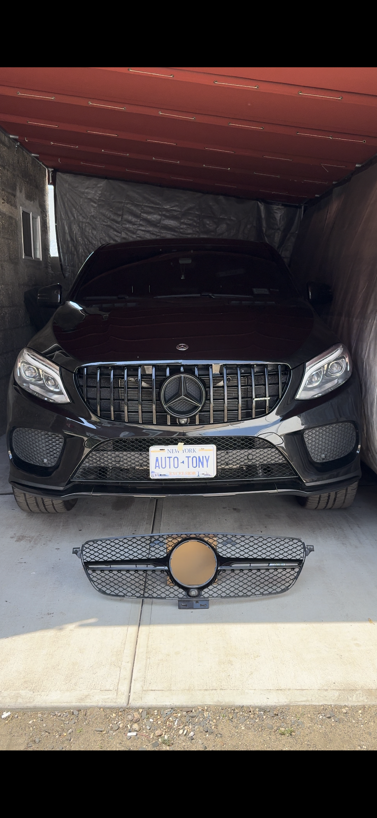 New AMG Grille ALL Black Mercedes GLE  2016-2019