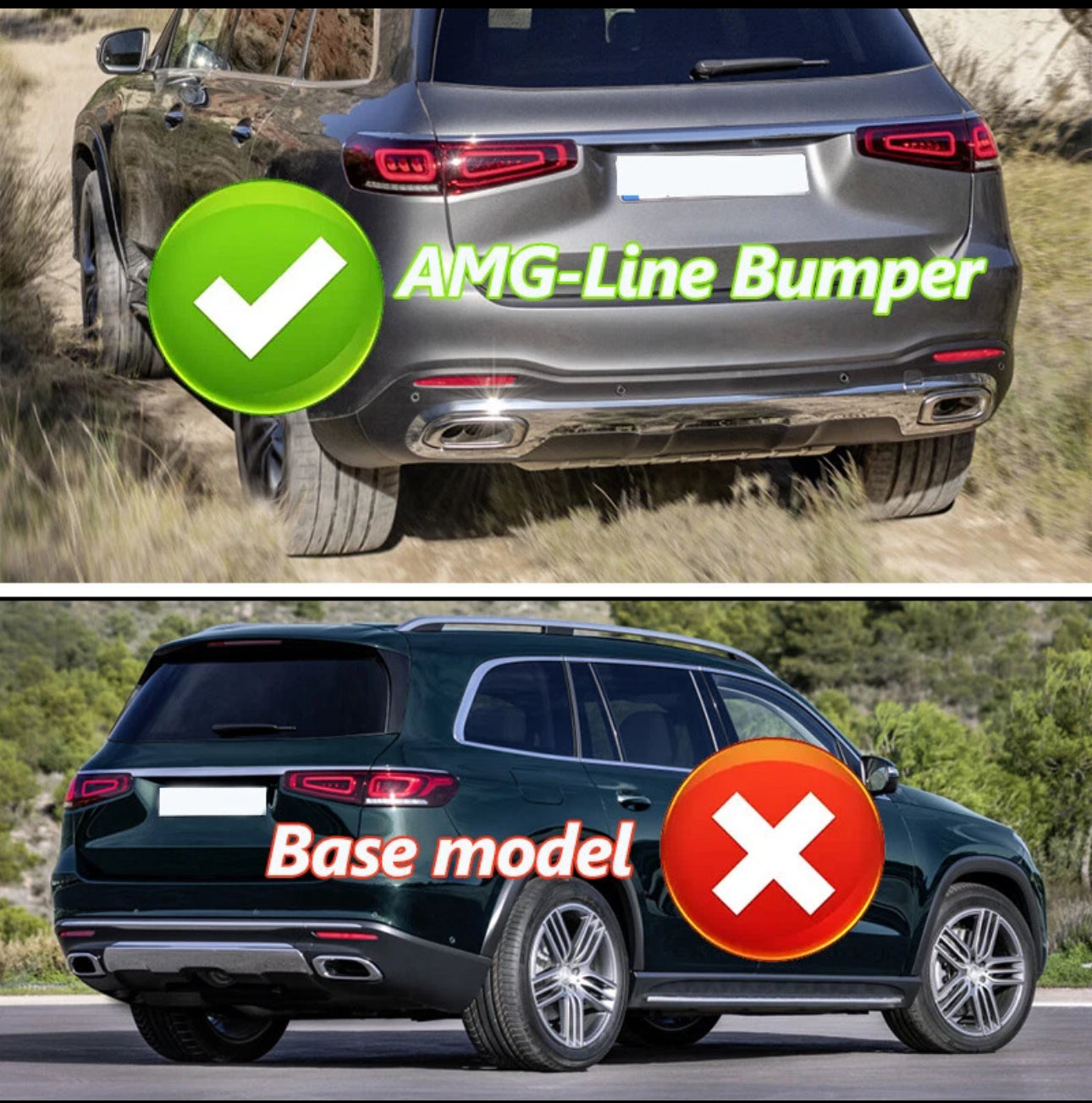 Rear Diffuser for 2020-2025 Mercedes GLS63 AMG