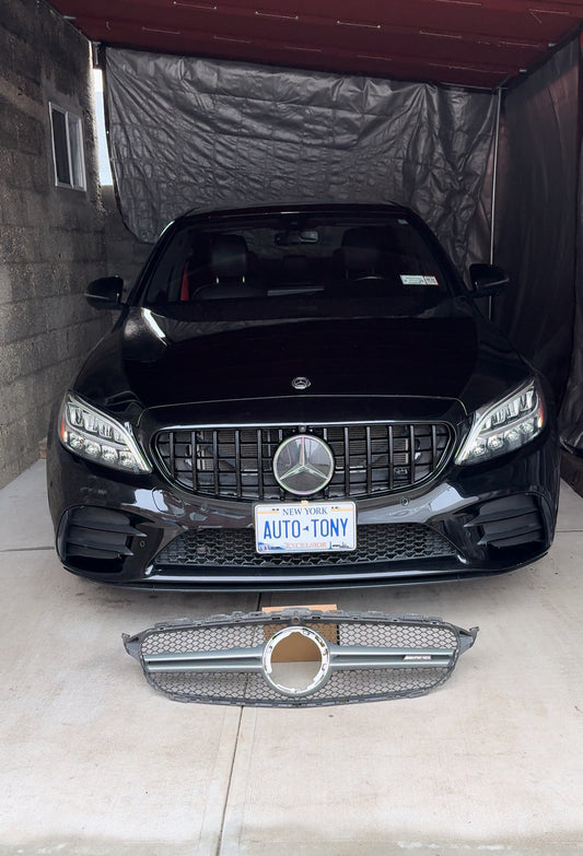 AMG Front Grille ALL-BLack C-class 2019-2021