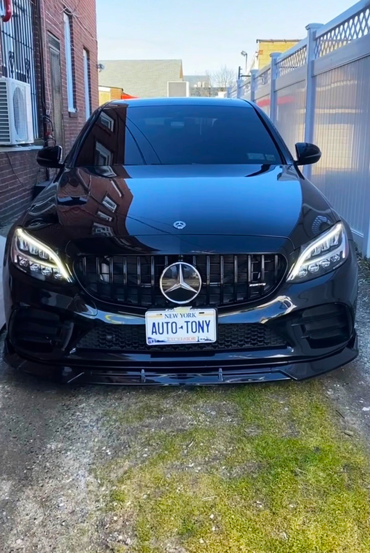 New Front Lip | Glossy Black | Perfect Fit For C-Class | C300, C350, C43AMG | 2019-2021