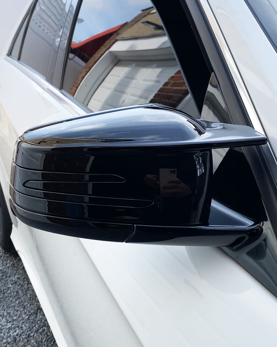 New Glossy Black Batman Mirror Cap Cover | E-Class 2014-2016 W212