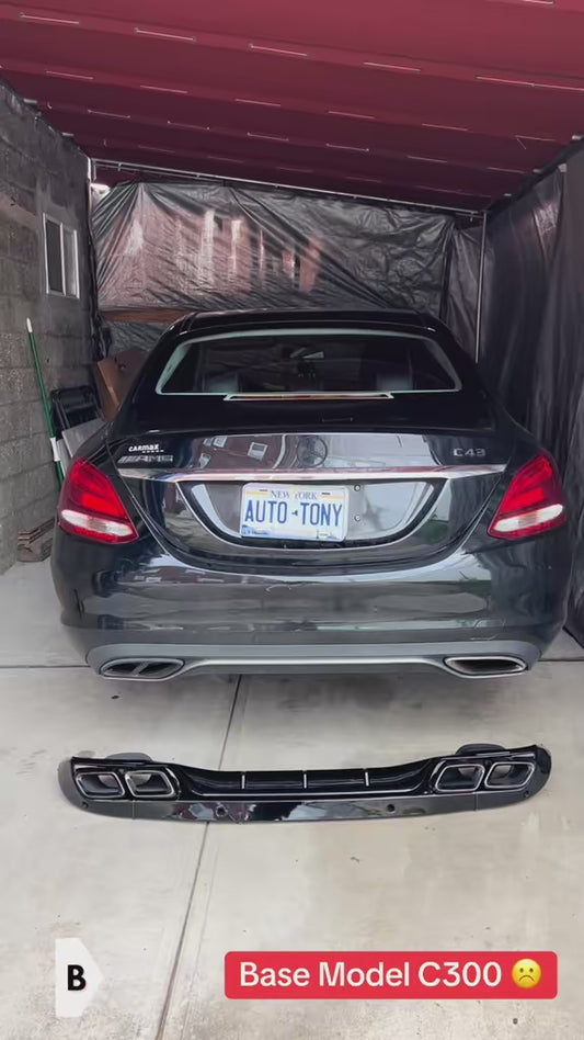 C63 2015-2020 New Diffuser All-Black for Base model